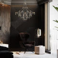 New interior design floating crystal led light chandeliers